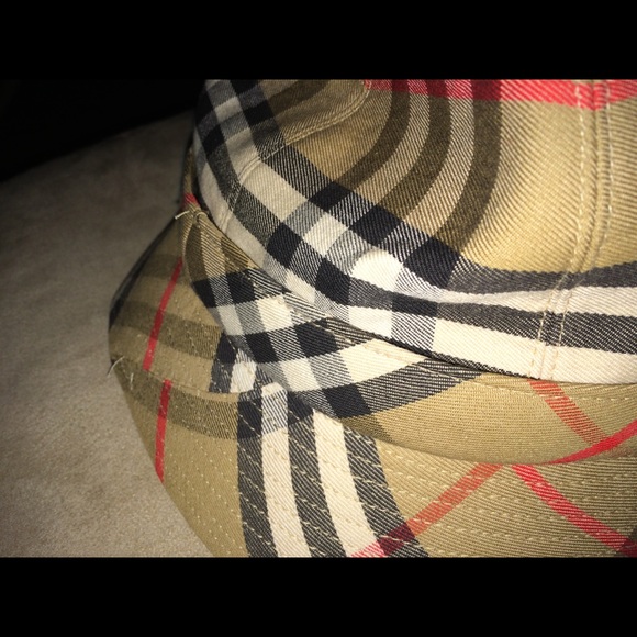 Burberry Nova Check Tan Multi Color Bucket Hat Size M - Picture 4 of 12